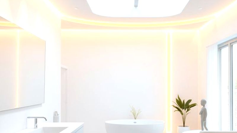 Un baño minimalista irradia luz y calma