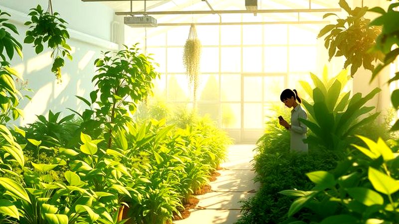 Un jardín interior sereno y armonioso