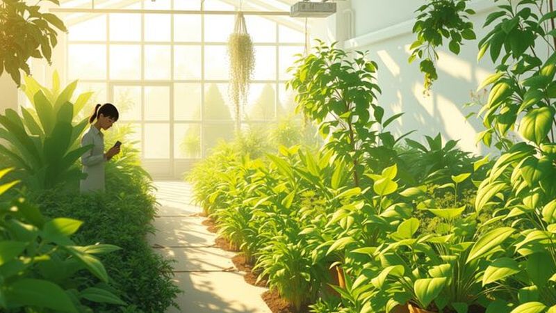 Un jardín interior sereno y armonioso