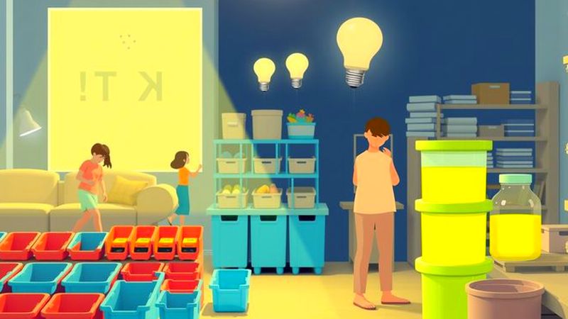 Un taller creativo y luminoso brilla