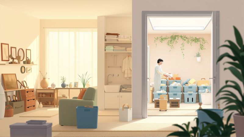 Un hogar ordenado ofrece decluttering generoso