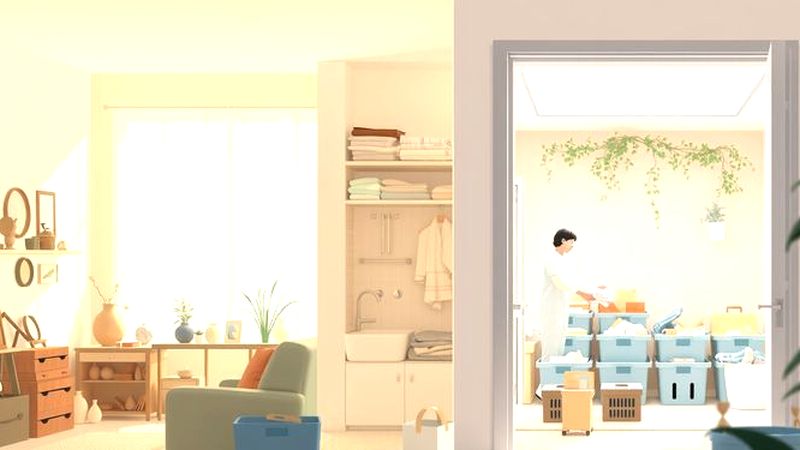 Un hogar ordenado ofrece decluttering generoso