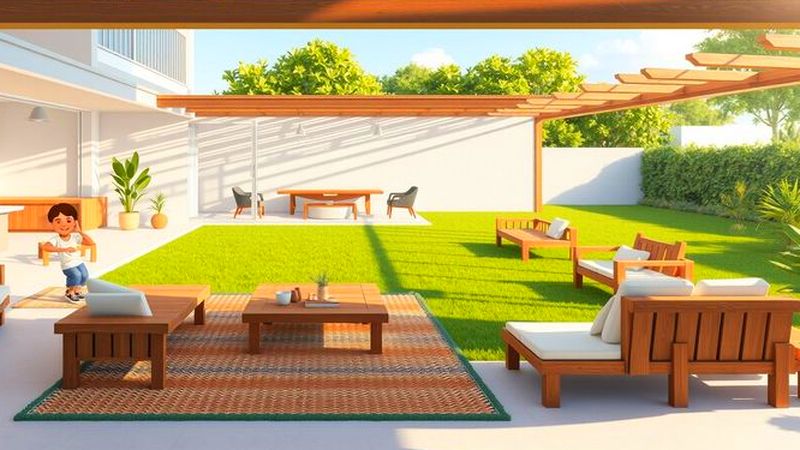 Un espacio exterior sereno y acogedor