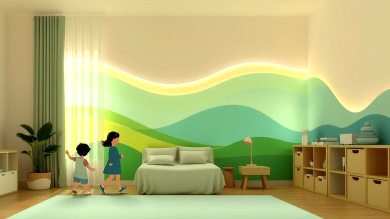 Un cuarto infantil sereno y armonioso