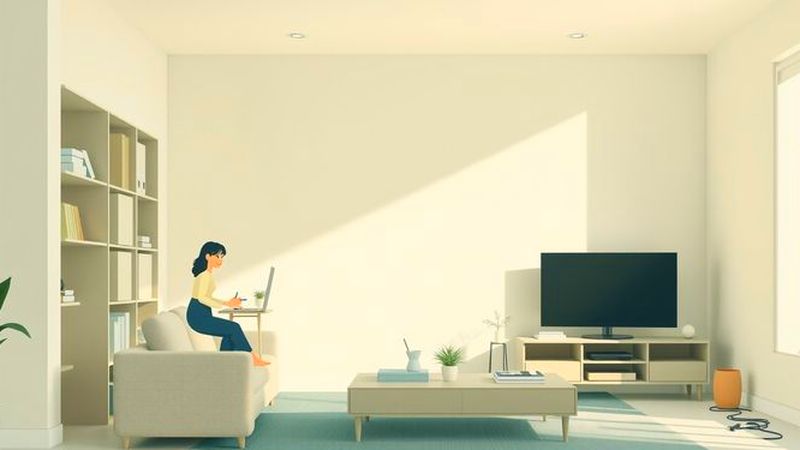 Un salón ordenado irradia calma y serenidad