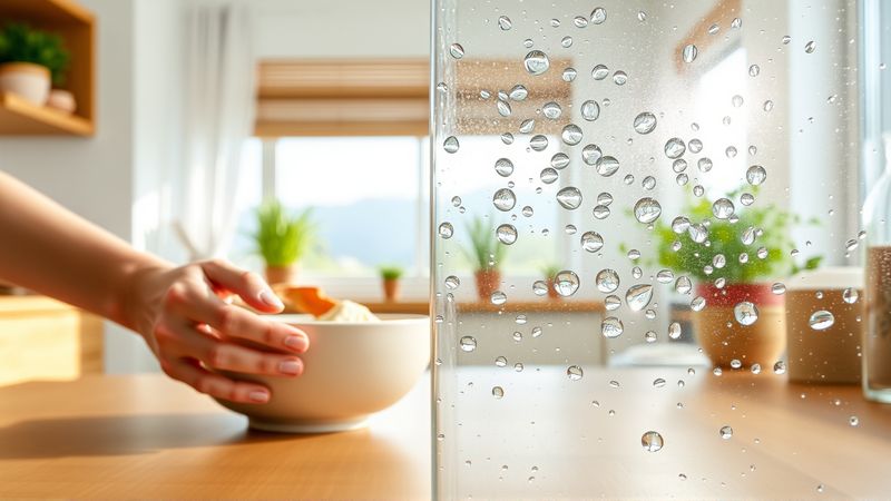 Una mano mezcla con delicadeza en calma
