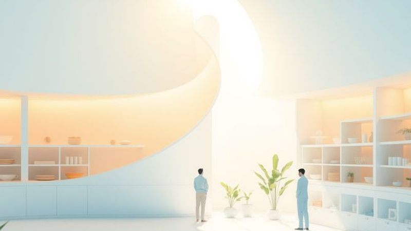 Una ilustración tranquila sugiere eficiencia y generosidad