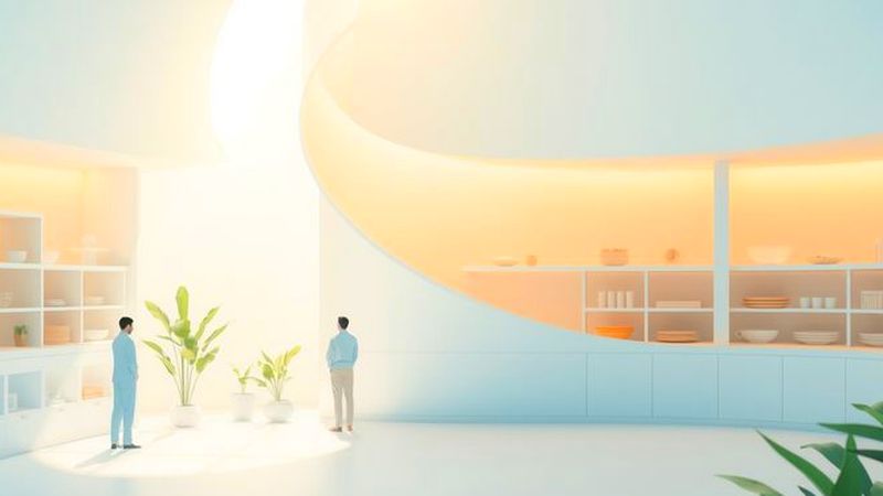 Una ilustración tranquila sugiere eficiencia y generosidad